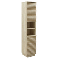 Modway Render Tall Narrow Faux Travertine Linen Storage Cabinet - Travertine-Tall Storage Cabinet