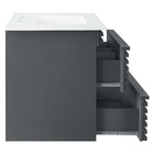 Modway Render 30" Wall-Mount Bathroom Vanity - Grey/White-8