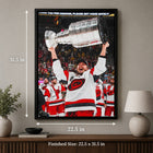Frameworth Sebastian Aho 20" H x 29" W Framed Canvas Carolina Hurricanes 2026 Stanley Cup Champions Framed Canvas - Officially Licensed NHL/NHLPA-6