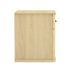 Manhattan Comfort Clifford Traditional 1-Drawer Nightstand - Natural Oak-Home Assembly Required (All Hardware Included)