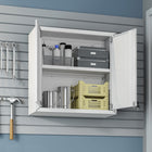 Manhattan Comfort Fortress Modern Garage Cabinet 2-Piece Set - 30" W x 30.3" H - White-Home Assembly Required. All Hardware Included