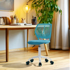 Homy Casa Turquoise Fabric Swivel Desk Chair-Adjustable Height: Easily customizable for optimal seating position and comfort