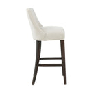 Manhattan Comfort Beever 18.9" Modern Chenille Upholstered Barstool - Cream - 2 Pack-Seat Height: 32.5 in