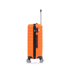 Swiss Traveller Roxen  3-Piece Hardside Luggage Set - Burnt Orange-Dual Glide Tech Wheels: Smooth‑rolling, multi‑directional 4 wheels for effortless manoeuvring through airports and city streets