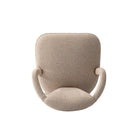 Manhattan Comfort Palmer 22.8" Mid-Century Modern Tweed Upholstered Dining Armchair - Gold Dust-30 Day Limited Manufacturer's Warranty