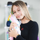 Bouncyband Busy Bee Sensory Activity Toy - Unicorn-ACTIVE LEARNING: Engages kids in tactile exploration through their natural fascination with zippers, buttons, buckles, and counting numbers.