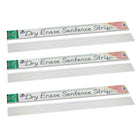 Pacon Dry Erase Sentence Strips - 1-1/2" X 3/4" Ruled - 3" x 24" - White - 3 Packs of 30-Dry erase surface for convenience and ability to reuse again and again