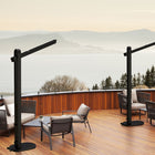 Backyard Lifestyles 1500W Electric Patio Heater with Swing Arm - Black-Tip over switch