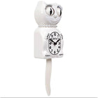 Kit-Cat Klock Vintage Lady Cat Wall Clock with Pearls - White-Battery operated quartz movement provides reliable and accurate timekeeping for daily use
