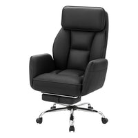 Monarch Specialties 7275 Ergonomic Leather-Look Office Chair - Black-Refresh your workspace with this high back office chair, featuring an ergonomic high-back silhouette with foam cushioning for a comfortable seating experience