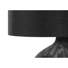 Monarch Specialties 23" H Contemporary Table Lamp - Black Ceramic / Black Shade-Minor assembly is required with illustrated instructions included. made with durable materials this lamp is backed with 2-year limited warranty against manufacturer's defects for a hassle-free purchase