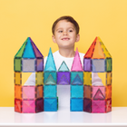 Connetix Glitter Castle Pack - 48 Pieces-All tiles feature Connetix unique bevelled design, allowing the tiles to be strong whilst offering clear refractions