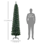 HOMCOM 7.5' Artificial Snow-Dipped Christmas Tree - Green-Pencil shape tree is unique and fresh 