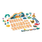 Manhattan Toy T-Rex Express 45-Piece Wooden Toy Train Set-Elevated track section and wilderness archways
