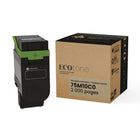 Ecotone Lexmark 75M10C0 Reman Toner Cartridge - Standard Yield - Cyan-Standard-yield capacity is ideal for everyday office printing