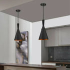 Plata Import Carol 2 Chandeliers-Outside black, inside gold