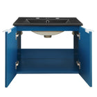 Modway Maybelle 24" Wall-Mount Bathroom Vanity - Navy/Black-8