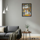 Sidney Crosby Pittsburgh Penguins Raising Cup - Framed Canvas - 22" x 31"-Ready to hang - arrives fully assembled