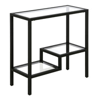 Hudson&Canal Lovett 24"W Rectangular Side Table - Blackened Bronze-A modern contemporary design for your living room, bedroom, and more
