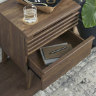 Modway Render Nightstand - Walnut-Full-Extension Glide Drawers