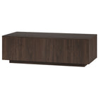 Hudson&Canal Paxton 48"W Rectangular Coffee Table - Alder Brown-Tabletop features a weight capacity of 75 lbs