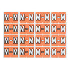 Pendaflex A-Z Pink End Tab Filing Labels - M - 240 Pack-Compatible with DataFile L8701 series labels