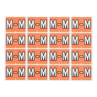 Pendaflex A-Z Pink End Tab Filing Labels - M - 240 Pack-Compatible with DataFile L8701 series labels