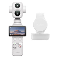 DJI Osmo Pocket 4P Standard Combo - Pearl White-1-Inch CMOS & 17-Stop Dynamic Range, Dual Cameras with 4 Focal Lengths, 60mm for Natural Portrait