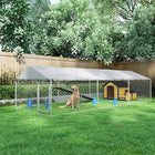 PawHut Covered Dog Kennel for Large Dogs - 19.7' L x 7.5' W x 4.9' H-Heavy-duty galvanized steel