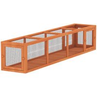 PawHut 79" L Outdoor Cat Catio Tunnel - Orange-Linkable design allows endless options with four entrances to connect the tubes 