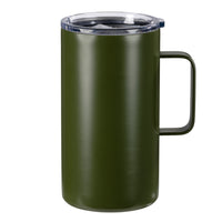 General Supply Goods + Co Stainless Steel Mug with Handle - 500 ml - Green-Double wall stainless steel construction for temperature retention