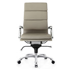 Plata Import Paco Office Chair PU Leather High Back Foam Metal Frame - Grey-Tilt Mechanism