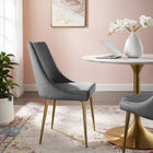 Modway Viscount Modern Accent Performance Velvet Dining Chair - Grey-Performance Velvet Polyester Upholstery