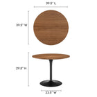 Modway Pursuit 40" Dining Table - Walnut Black-MDF Tabletop