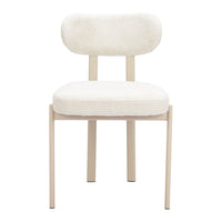 Zuo Aurea Dining Chair - Light Grey - Set of 4-Powder coated steel leg