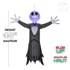 GEMMY Airblown Inflatable Halloween Hanging Jack Skellington with Blinking Lights  - 48"-For indoor and outdoor use