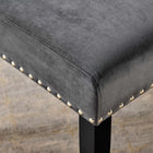 Modway Parcel Performance Velvet Dining Side Chairs - Charcoal - 2 Pack-Dense Foam Padding