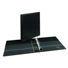 Avery Heavy Duty Binder, 2" Sized One Touch Locking D Rings, Black, (79992)-PVC Free polypropylene, linen pattern