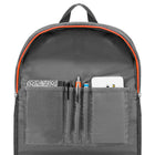 Vangoddy Grove Lightweight Casual Travel 15" Laptop Backpack - Grey/Orange-Durable nylon material built to withstand daily use