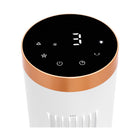 Seville Classics UltraSlimLine Oscillating Tower Fan with Light - White- 12-hour timer function (adjustable in 1-hour increments)