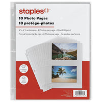 Staples Photo Page Sheet Protectors - 10 Pack-Photo Pages