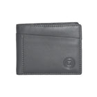 Club Rochelier Men's Slim Wallet with Zippered Pocket - Charcoal Grey-Bi-fold design