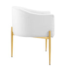 Modway Savour Tufted Performance Velvet Accent Chair - White-Dense Foam Padding