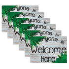 Ashley Productions Smart Poly Computer Mouse Pad - Everyone is Welcome Here - Beech Wood/Greenery - 6 Pack-Start your day on the right note with these stylish and functional accessories that feature inspiring quotes and positive sayings.