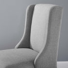 Modway Baron Upholstered Fabric Counter Stool - Light Gray-Polished Nailhead Trim