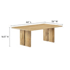 Modway Amistad Wood Coffee Table - Oak-Solid Mango Wood Construction