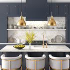 Hudson&Canal Madison 12" Wide Pendant with Metal Shade - Brass/Brass-Includes an adjustable 8 ft. cord, compatible with existing dimmer switches, bulbs not included