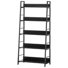 HOMCOM Modern Bookshelf Storage with 5-Tier Wide Shelving - Black-5 tier construction for optional storage with plenty of room 