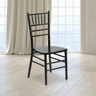 Flash Furniture HERCULES Series Black Wood Chiavari Chair-Reinforced stress points provide greater stability
