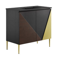 Modway Alchemist 36" Bathroom Vanity - Black-Modern Bathroom Vanity
